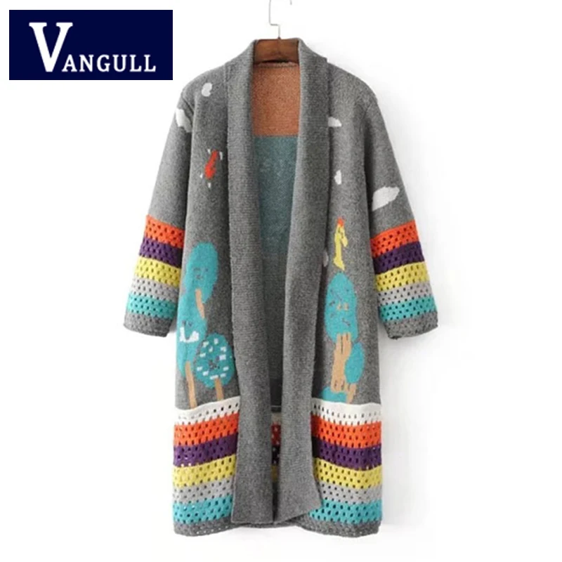 Women Fashion Autumn Winter Long Sweater Cardigan Tree Plant pattern Knitted Sweater Casual Elegant Color Block Cardigan 2018
Women Fashion Autumn Winter Long Sweater Cardigan Tree Plant pattern Knitted Sweater Casual Elegant Color Block Cardigan 2018