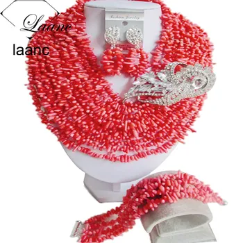 Laanc Pink Coral Beads Necklace Jewelry Nigerian Wedding African Coral Jewelry Set Bridal Jewelry Sets AL558
Laanc Pink Coral Beads Necklace Jewelry Nigerian Wedding African Coral Jewelry Set Bridal Jewelry Sets AL558