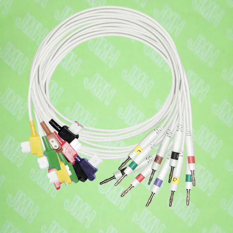 Compatible with GE-Marquette EKG/ECG 10 lead the 4.0 Banana leadwires set,IEC or AHA.
Compatible with GE-Marquette EKG/ECG 10 lead the 4.0 Banana leadwires set,IEC or AHA.