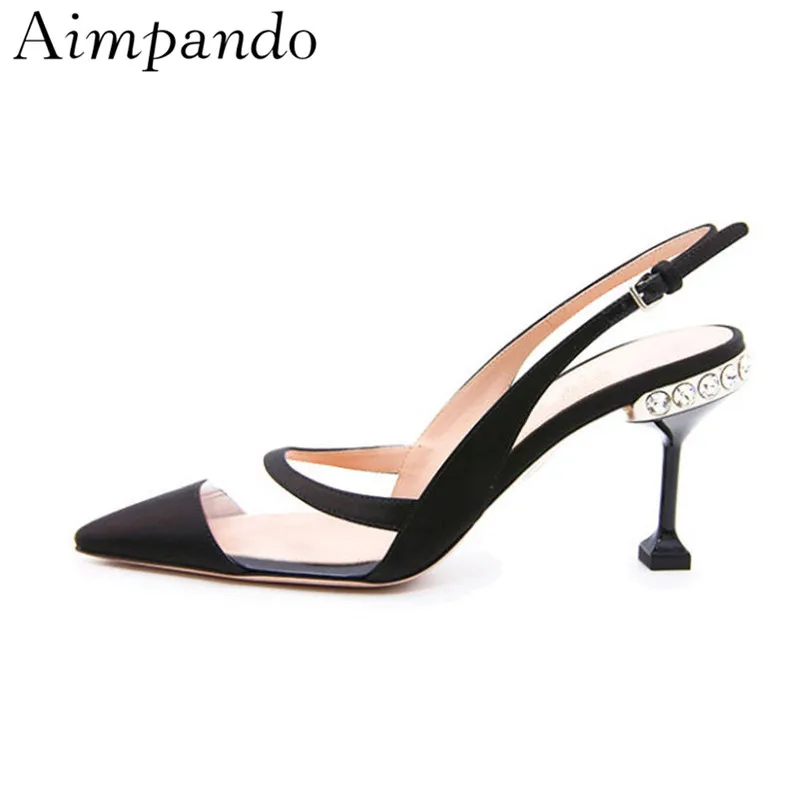 Jewelled Cup Heel Party Shoes Woman Sexy Thin Heel Pointed Toe Back Strap PVC Suede Patchwork High Heels Women Pumps
Jewelled Cup Heel Party Shoes Woman Sexy Thin Heel Pointed Toe Back Strap PVC Suede Patchwork High Heels Women Pumps