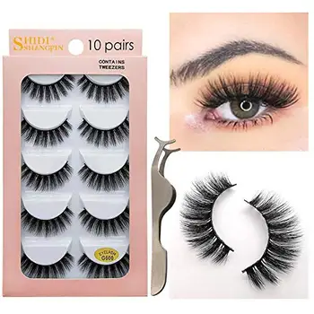 10 Pairs False Eyelashes with Free Eyelashes Tweezer 3D Natural False Eyelashes Reusable Handmade Fake Eye Lashes Makeup # G600
10 Pairs False Eyelashes with Free Eyelashes Tweezer 3D Natural False Eyelashes Reusable Handmade Fake Eye Lashes Makeup # G600