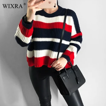 Wixra Winter Women Striped Sweater Female Knitted Sweaters And Pullovers Femme O Neck Pull Loose Sweater Jumper Tops
Wixra Winter Women Striped Sweater Female Knitted Sweaters And Pullovers Femme O Neck Pull Loose Sweater Jumper Tops
