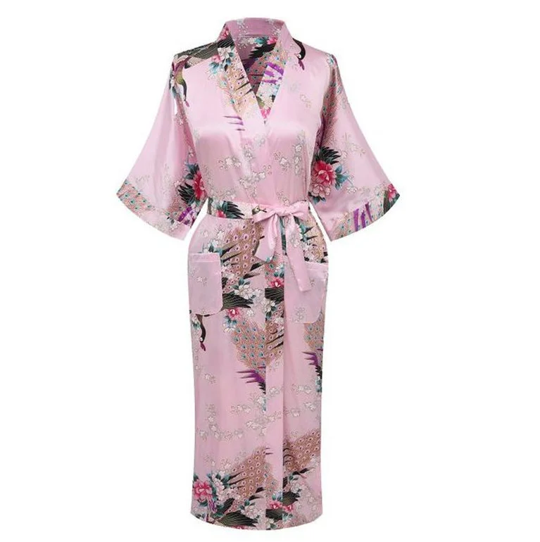 Elegant Pink Flower Women Silk Satin Kimono Yukata Gown Sexy Bride Bridesmaid Wedding Robe Dress Flower Plus Size S-XXXL NR053
Elegant Pink Flower Women Silk Satin Kimono Yukata Gown Sexy Bride Bridesmaid Wedding Robe Dress Flower Plus Size S-XXXL NR053