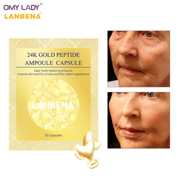 OMY LADY LANBENA 24K Gold Peptide Wrinkles Removal Face Essence Ampoule Capsule Serum Face Cream Anti-aging Lifting Firming Gel
OMY LADY LANBENA 24K Gold Peptide Wrinkles Removal Face Essence Ampoule Capsule Serum Face Cream Anti-aging Lifting Firming Gel