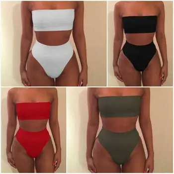 Sexy Women Solid Color Strapless Off shoulder Bikini Set Push-up Bandeau Padded Bandage Swimsuit Swimwear Bathing Suit
Sexy Women Solid Color Strapless Off shoulder Bikini Set Push-up Bandeau Padded Bandage Swimsuit Swimwear Bathing Suit