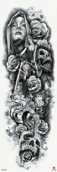 Full Arm Temporary Tatoo Sticker Waterproof Fake Tattoo Skull Head Rose Women Leg Large Size Flash Tatto Dleeve for Men Girl
Full Arm Temporary Tatoo Sticker Waterproof Fake Tattoo Skull Head Rose Women Leg Large Size Flash Tatto Dleeve for Men Girl