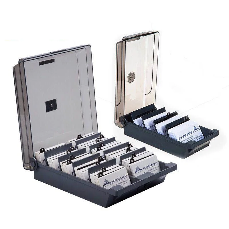 Business Name Card Organizer Large Card Holder Box Case for Desk with Index Tabs and Dividers (500 Cards/1000 Cards)
Business Name Card Organizer Large Card Holder Box Case for Desk with Index Tabs and Dividers (500 Cards/1000 Cards)