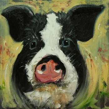 Handmade Artist Hand painted High Quality Funny Pig Head Oil Painting On Canvas Abstract Pig Oil Painting For Decoration
Handmade Artist Hand painted High Quality Funny Pig Head Oil Painting On Canvas Abstract Pig Oil Painting For Decoration