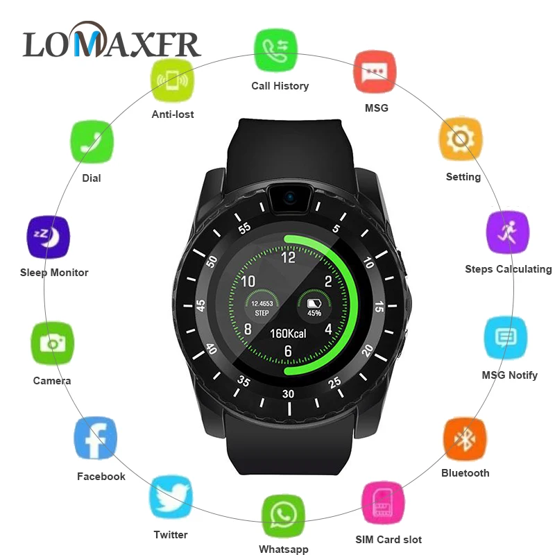 Smart Watch Touch Screen SmartWatch Bluetooth Wrist Watch with SIM Card Camera Men Sports Waterproof Smart Watch PK V8 DZ09 Y1
Smart Watch Touch Screen SmartWatch Bluetooth Wrist Watch with SIM Card Camera Men Sports Waterproof Smart Watch PK V8 DZ09 Y1