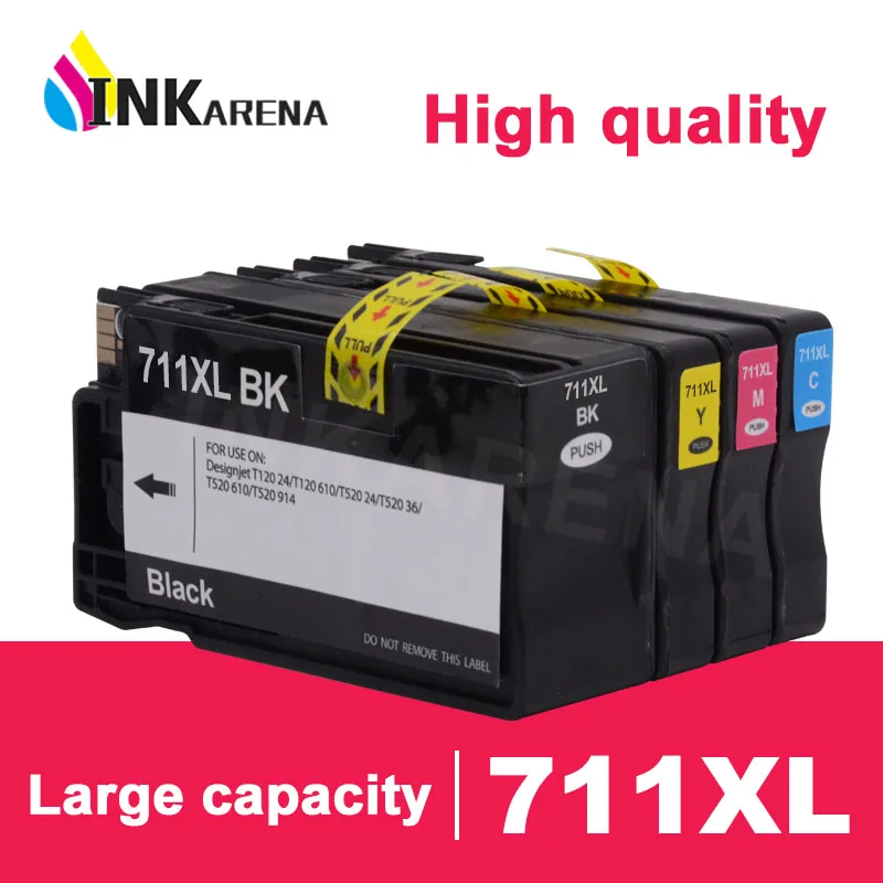 INKARENA Replacement for HP 711 Ink Cartridge For HP711 Cartridges for HP 711 XL Designjet T120 T520 Printer Full Ink With Chip
INKARENA Replacement for HP 711 Ink Cartridge For HP711 Cartridges for HP 711 XL Designjet T120 T520 Printer Full Ink With Chip