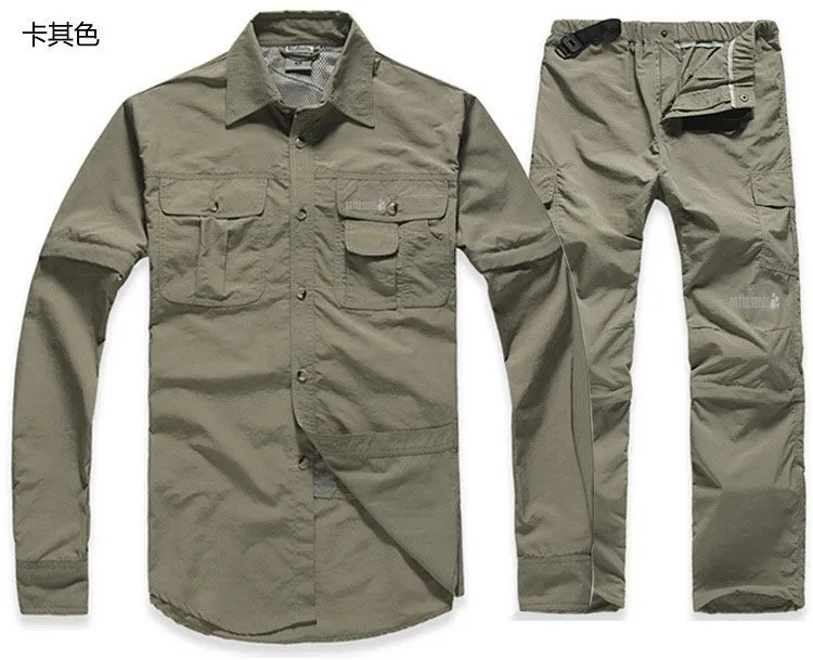 Quick-dry shirt&pants suit new Spring&Summer wholesale&retail men hiking male fishing active UV detachable sleeve
Quick-dry shirt&pants suit new Spring&Summer wholesale&retail men hiking male fishing active UV detachable sleeve