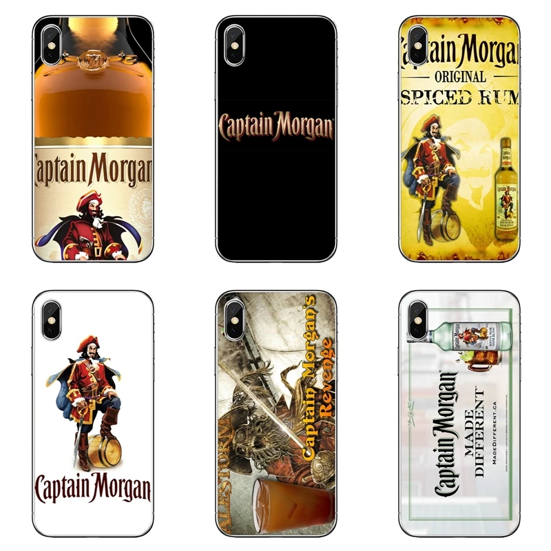 

Captain Morgan Black Spiced Rum phone case For iPhone 8 7 6s 6 plus XR X XS Max SE 5s 5c 5 4s 4 iPod Touch soft cover