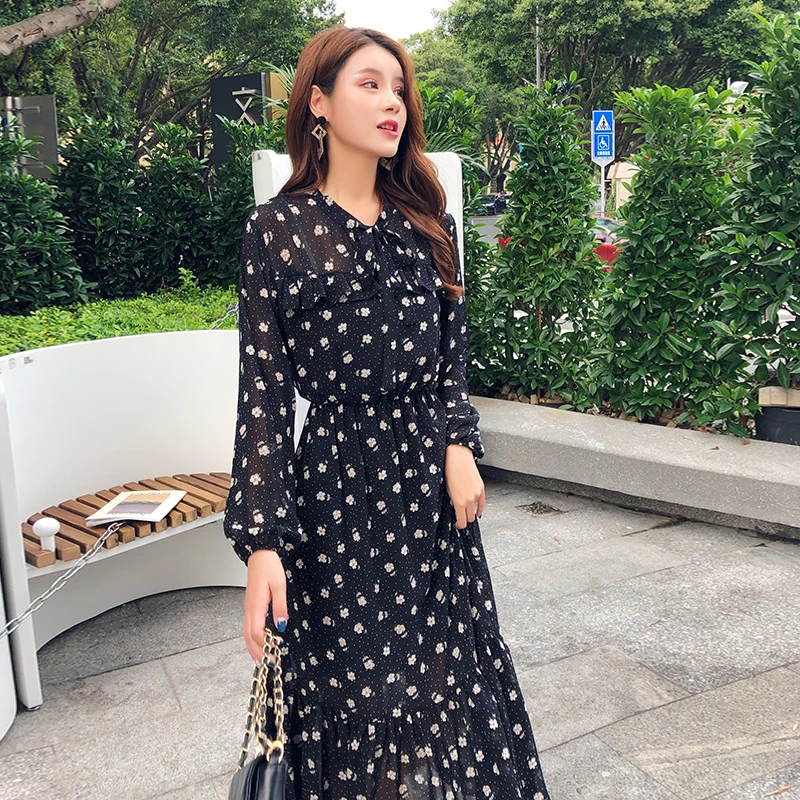 Summer Chiffon Long Sleeve Dress Tropical Beach Print Long Dress Bohemian Street Casual Loose Vacation Party Dress Vestidos Bow
Summer Chiffon Long Sleeve Dress Tropical Beach Print Long Dress Bohemian Street Casual Loose Vacation Party Dress Vestidos Bow