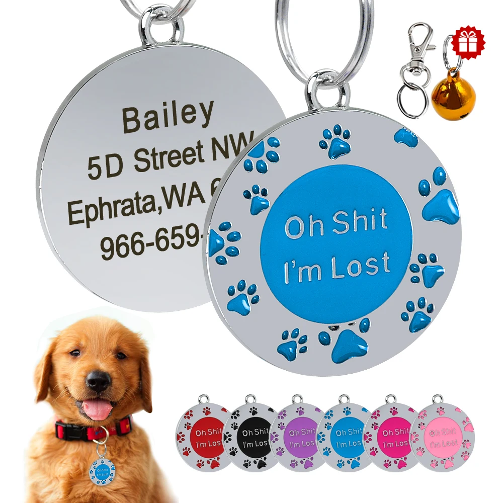 Dog Tag Personalized Custom Dogs Cat ID Tag Footprint Name Tag for Puppy Pet Engraved Metal Anti-lost Dog Collar Accessories
Dog Tag Personalized Custom Dogs Cat ID Tag Footprint Name Tag for Puppy Pet Engraved Metal Anti-lost Dog Collar Accessories