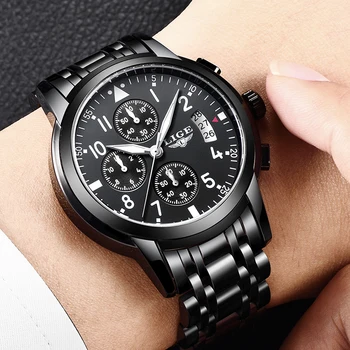 Relogio Masculino 2019 Mens Watches Top Brand Fashion Chronograph LIGE Black Quartz Watch Stainless Steel Automatic Date Watch
Relogio Masculino 2019 Mens Watches Top Brand Fashion Chronograph LIGE Black Quartz Watch Stainless Steel Automatic Date Watch