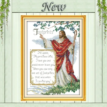 Jesus Christian Mascot flowers footprint Decor counted print on canvas DMC 11CT 14CT kit Cross Stitch embroidery needlework Sets
Jesus Christian Mascot flowers footprint Decor counted print on canvas DMC 11CT 14CT kit Cross Stitch embroidery needlework Sets