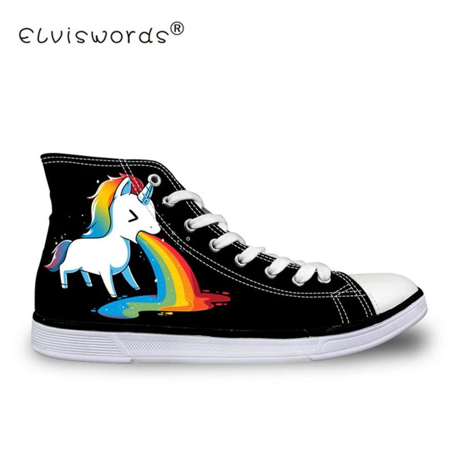 ELVISWORDS 3D Unicorn Print Women Vulcanize Shoes High Top Canvas Shoes for Ladies Flats Female Casual Shoes Chaussures Femme
ELVISWORDS 3D Unicorn Print Women Vulcanize Shoes High Top Canvas Shoes for Ladies Flats Female Casual Shoes Chaussures Femme