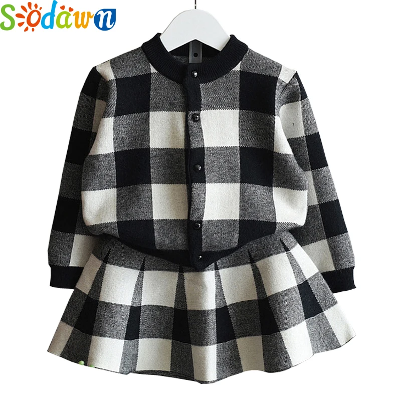 Sodawn New Autumn Girls Clothing Sets 2Pcs for Kids Suits Grid Long Sleeve Jacket +skirt Children Clothing
Sodawn New Autumn Girls Clothing Sets 2Pcs for Kids Suits Grid Long Sleeve Jacket +skirt Children Clothing