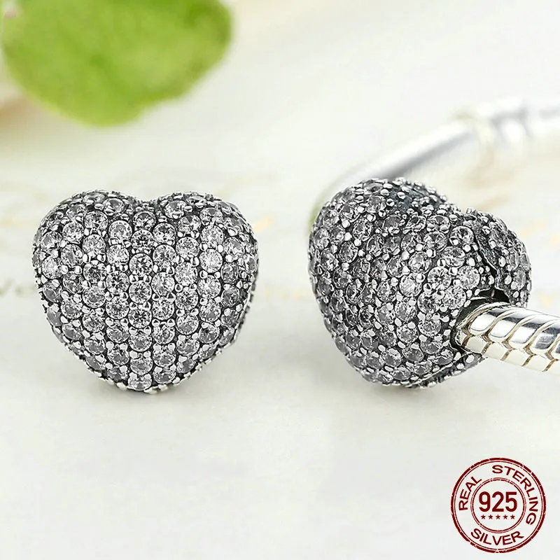 Luxury 925 Sterling Silver Sparkling Heart Clip Charm Fit Original Beads Charm Bracelet & Necklace For Women Fine Jewelry Gifts
Luxury 925 Sterling Silver Sparkling Heart Clip Charm Fit Original Beads Charm Bracelet & Necklace For Women Fine Jewelry Gifts