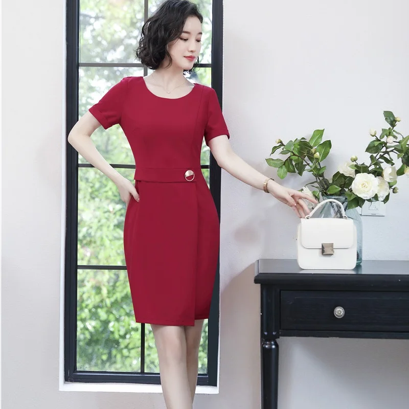 Short Sleeve Dresses 2019 Summer Uniform Styles Formal Business Work Wear Mini Dress Female Vestidos Fashion Red
Short Sleeve Dresses 2019 Summer Uniform Styles Formal Business Work Wear Mini Dress Female Vestidos Fashion Red
