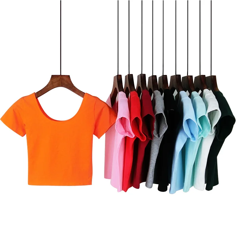 Harajuku T-shirts for women Solid color O-neck High Waist Short Sleeve T Shirt Women Crop Top Female Summer Basic Stret Tights
Harajuku T-shirts for women Solid color O-neck High Waist Short Sleeve T Shirt Women Crop Top Female Summer Basic Stret Tights