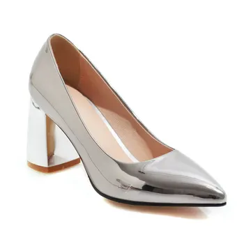 2019 age season new fashion high heels thick with pointed 33-48 code lighter single woman shoes
2019 age season new fashion high heels thick with pointed 33-48 code lighter single woman shoes