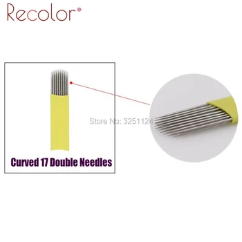 50pcs 17Pins Curved Blades Needles DOUBLE ROW Microblading Needles Tattoo Needles Fog Brow Needle Microblading Shading Blades
50pcs 17Pins Curved Blades Needles DOUBLE ROW Microblading Needles Tattoo Needles Fog Brow Needle Microblading Shading Blades