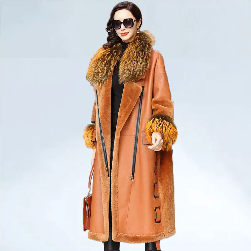 Luxury Real Fur Coat Raccoon Dog Collar real fur Jacket Winter Coat Women Clothes 2019 Genuine Leather Jacket Sheepskin Coats
Luxury Real Fur Coat Raccoon Dog Collar real fur Jacket Winter Coat Women Clothes 2019 Genuine Leather Jacket Sheepskin Coats
