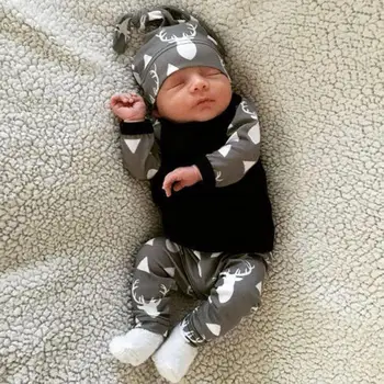 Newborn Baby Girl Boy Clothes Deer Tops T-shirt+Pants Leggings 3pcs Outfits Set Drop shipping baby set Nice August 8
Newborn Baby Girl Boy Clothes Deer Tops T-shirt+Pants Leggings 3pcs Outfits Set Drop shipping baby set Nice August 8