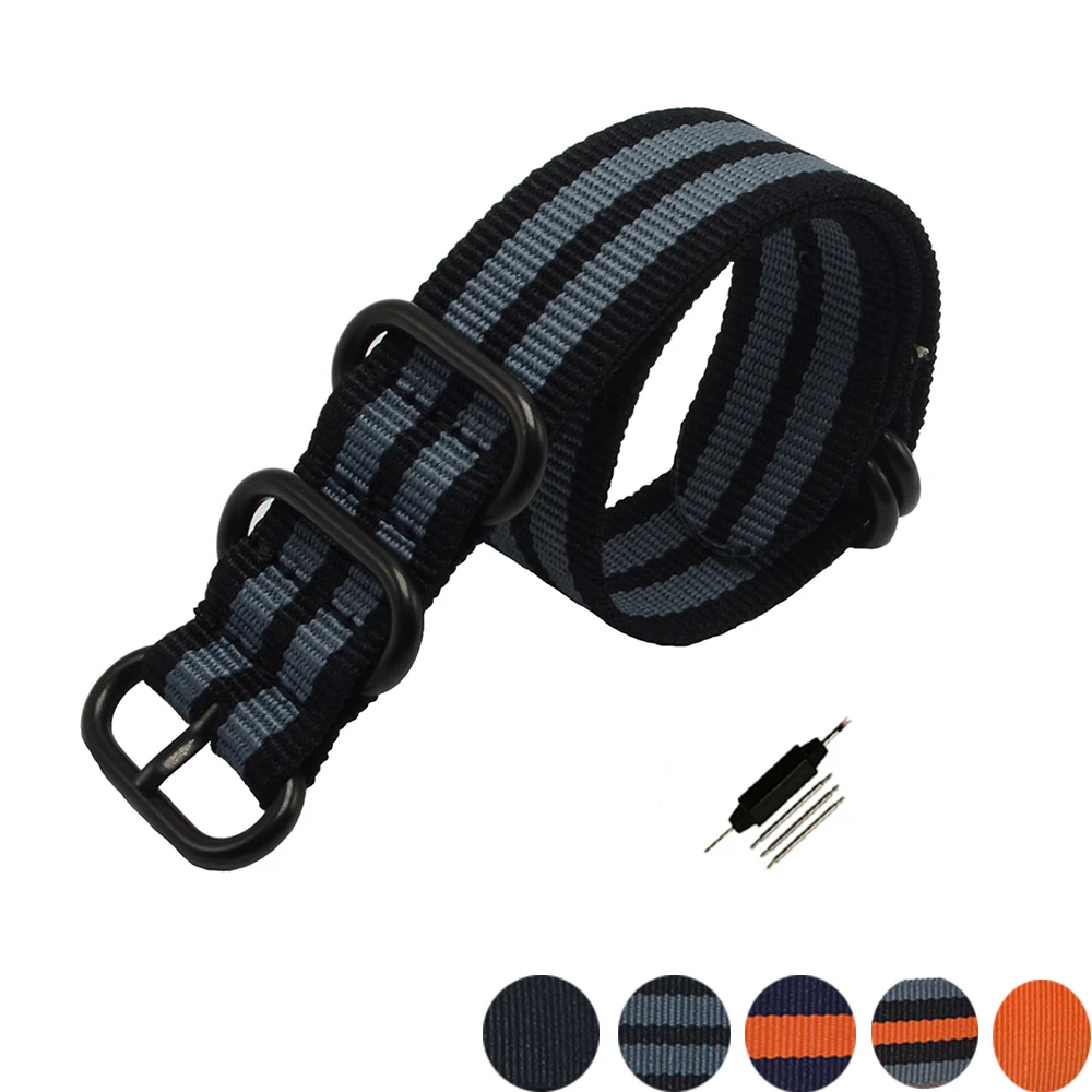 Carty 22mm Nylon Watch Strap Heavy Duty Black Buckle NATO Watch Strap James Bond Black Buckle Watch Band 5 Colors
Carty 22mm Nylon Watch Strap Heavy Duty Black Buckle NATO Watch Strap James Bond Black Buckle Watch Band 5 Colors