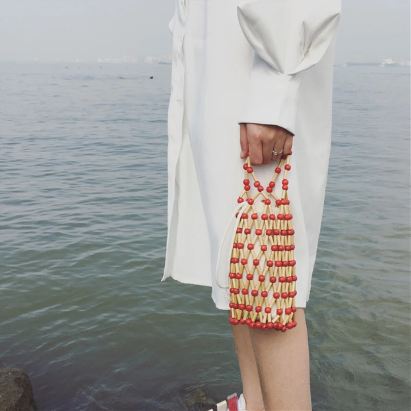 Women's Wood Beading Bags ratten bucekt bags Ins Vintage National Wind Girls Beading Tote Fashion Summer Beach Bags Dropshipping
Women's Wood Beading Bags ratten bucekt bags Ins Vintage National Wind Girls Beading Tote Fashion Summer Beach Bags Dropshipping