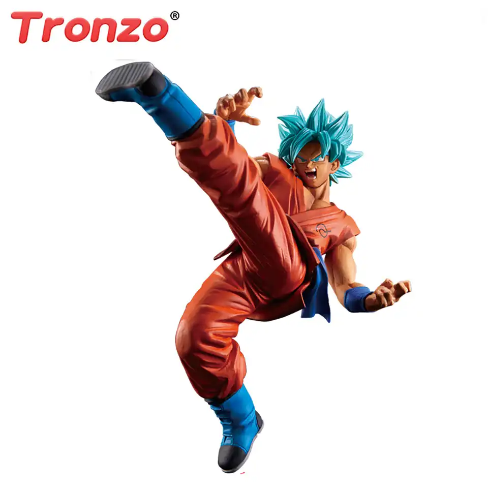 Tronzo オリジナルバンプレストアクションフィギュアフィギュアドラゴンボールスーパー孫悟空 Fes 特別な悟空青髪フィギュア模型玩具 Ssj 置物 Gooum