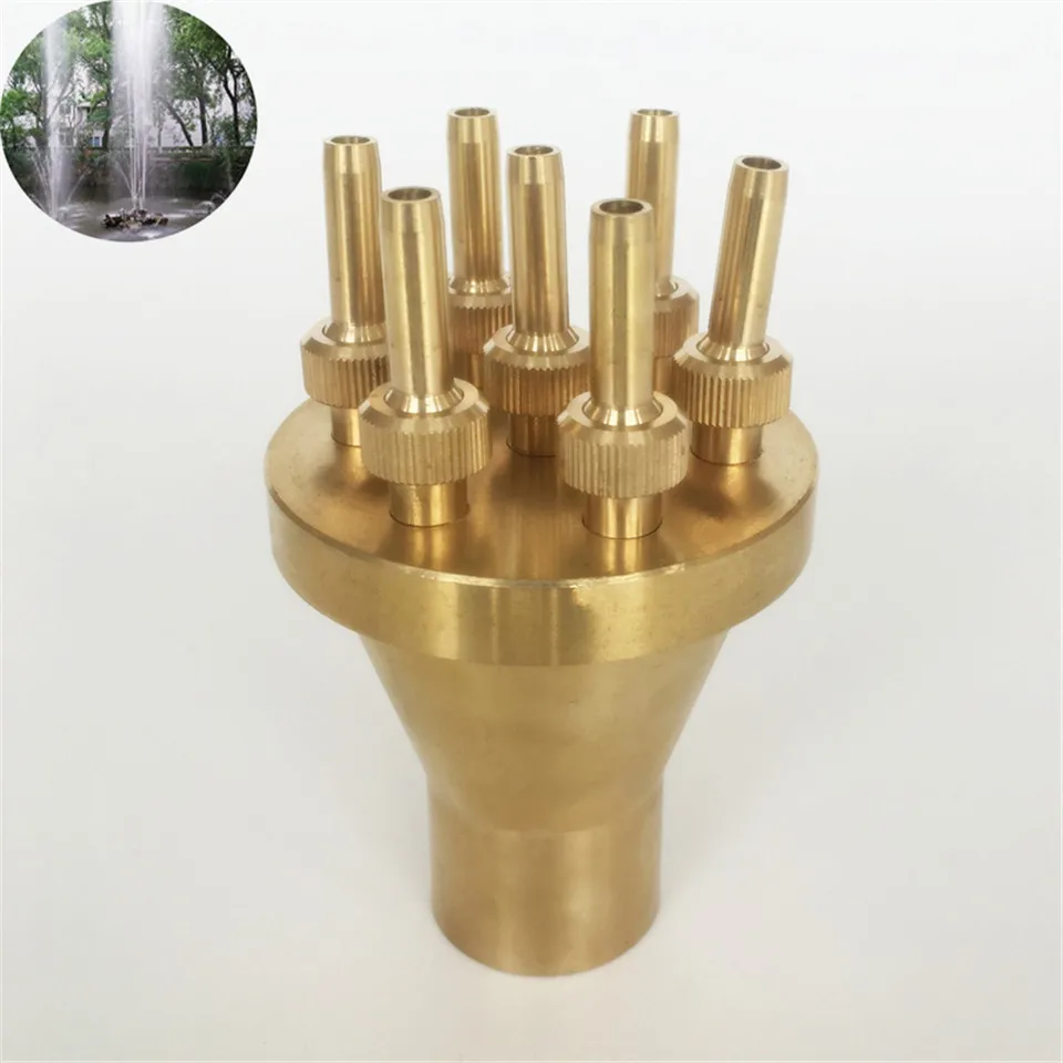 High Quality 1" Center Straight Fountain Nozzle 7 Sprinkler Spray Head Pond Pool Outdoor Brass For Garden
High Quality 1" Center Straight Fountain Nozzle 7 Sprinkler Spray Head Pond Pool Outdoor Brass For Garden