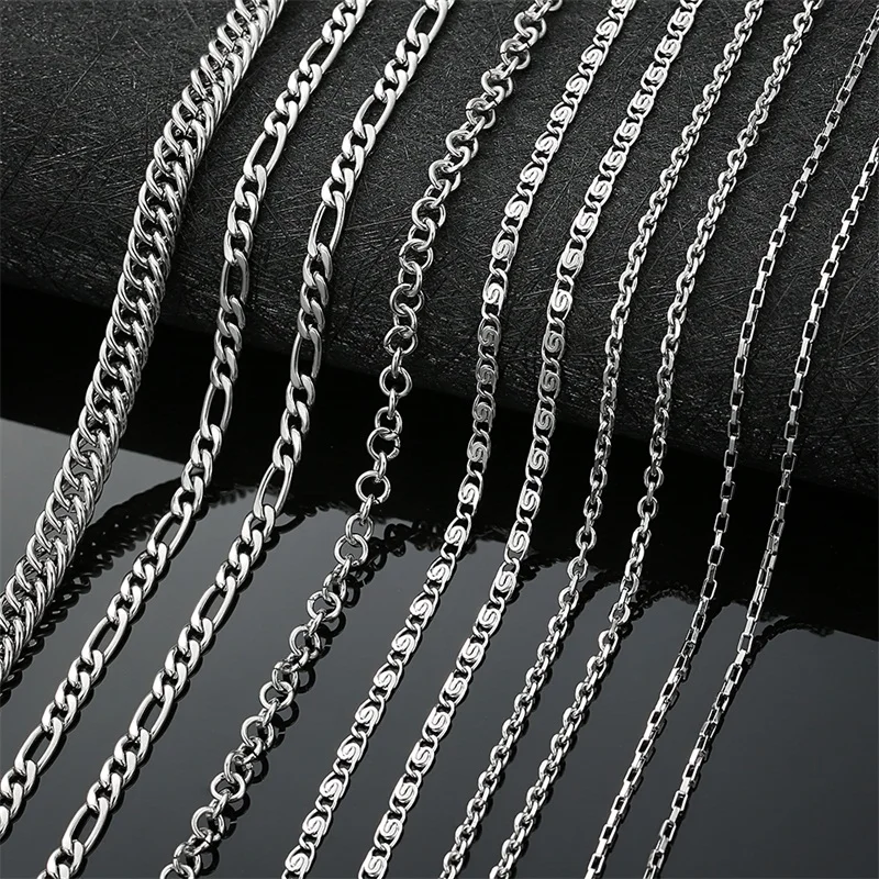 AZIZ BEKKAOUI Fashion Link Chain Choker Necklace For Men Women Stainless Steel Silver Necklace Mens Box Chains Gift 45-70cm
AZIZ BEKKAOUI Fashion Link Chain Choker Necklace For Men Women Stainless Steel Silver Necklace Mens Box Chains Gift 45-70cm