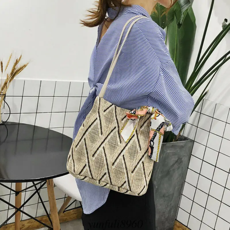 2019 New Women Fashion Straw Shoulder Bag Summer Beach Woven Bag Handbags Ribbons Tote High-capacity Shoulder HandBag
2019 New Women Fashion Straw Shoulder Bag Summer Beach Woven Bag Handbags Ribbons Tote High-capacity Shoulder HandBag