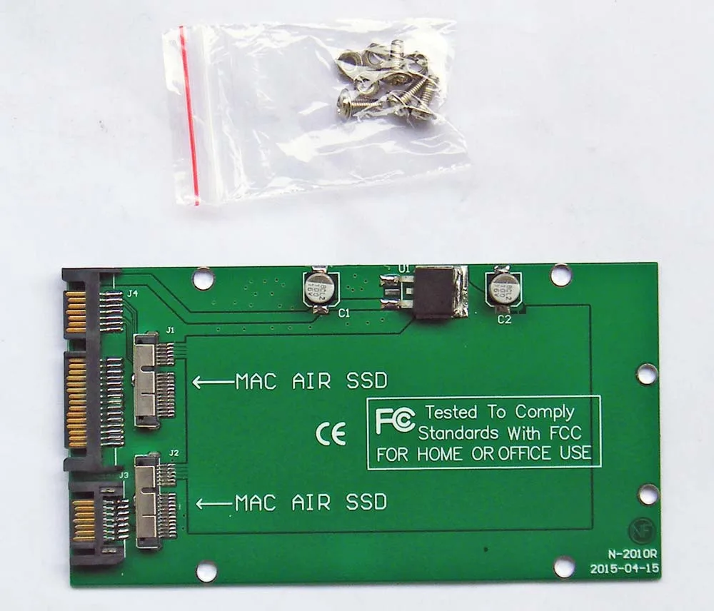 Adapter Card to 2.5" SATA for 2010 2011 apple MacBook Air A1370 A1369 SSD original slot support two SSD
Adapter Card to 2.5" SATA for 2010 2011 apple MacBook Air A1370 A1369 SSD original slot support two SSD