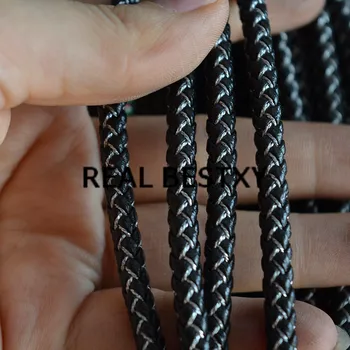REAL BESTXY 5m/lot 5mm leather with silver nylon rope leather rope cords for bracelets making leather rope straps jewelry DIY
REAL BESTXY 5m/lot 5mm leather with silver nylon rope leather rope cords for bracelets making leather rope straps jewelry DIY