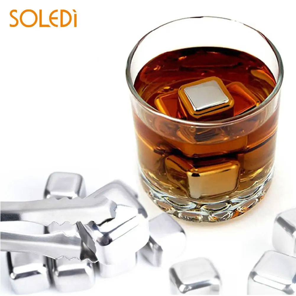 SOLEDI New 1x1x1inch Stainless Steel Whiskey Stones Ice Cubes Glacier Chillers Drink bar accessories wine accessories
SOLEDI New 1x1x1inch Stainless Steel Whiskey Stones Ice Cubes Glacier Chillers Drink bar accessories wine accessories