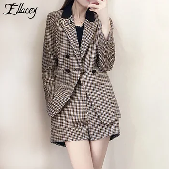 Ellacey Fashion Slim Houndstooth Professional Shorts Suit Set Female Office Lady Plaid Blazer Pants Suit Women 2 Pieces Set
Ellacey Fashion Slim Houndstooth Professional Shorts Suit Set Female Office Lady Plaid Blazer Pants Suit Women 2 Pieces Set