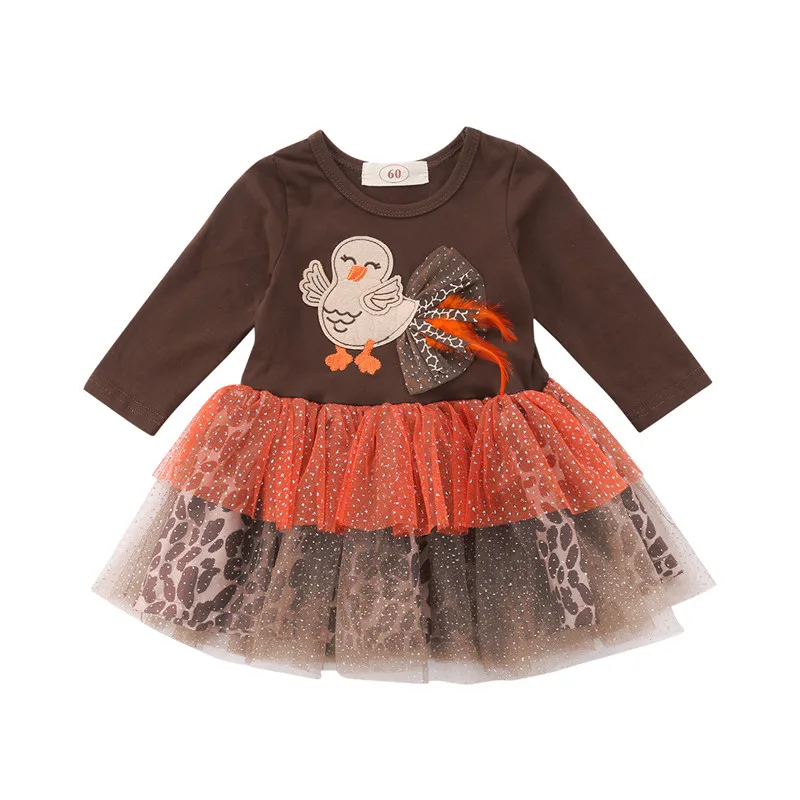 Одежда для новорожденных девочек на День Благодарения платье-пачка из тюля с
