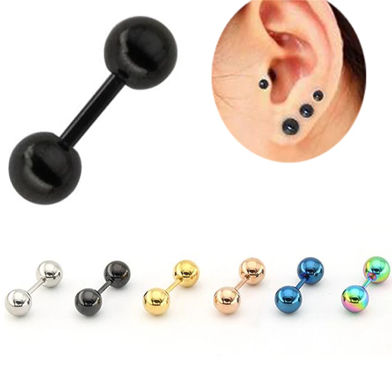 SaYao 2Piece Free Shipping Fashion Gold Black Tragus Ear Piercing Nail Earring Stainless Steel Industrial Barbell Body Jewelry
SaYao 2Piece Free Shipping Fashion Gold Black Tragus Ear Piercing Nail Earring Stainless Steel Industrial Barbell Body Jewelry