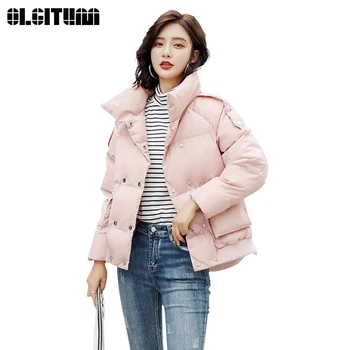 New 2020 Winter Women Collar Short Solid Color Thickening Bread Cotton Coat Fashion Silver Women Cotton Coat
New 2020 Winter Women Collar Short Solid Color Thickening Bread Cotton Coat Fashion Silver Women Cotton Coat