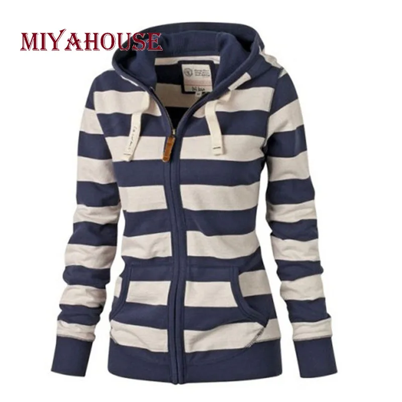 Miyahouse Simple Style Patchwork Cotton Long Sleeve Lady Pollovers Thin Section Loose Sweatshirt Pocket Spring Lady Zip-Up 
Miyahouse Simple Style Patchwork Cotton Long Sleeve Lady Pollovers Thin Section Loose Sweatshirt Pocket Spring Lady Zip-Up