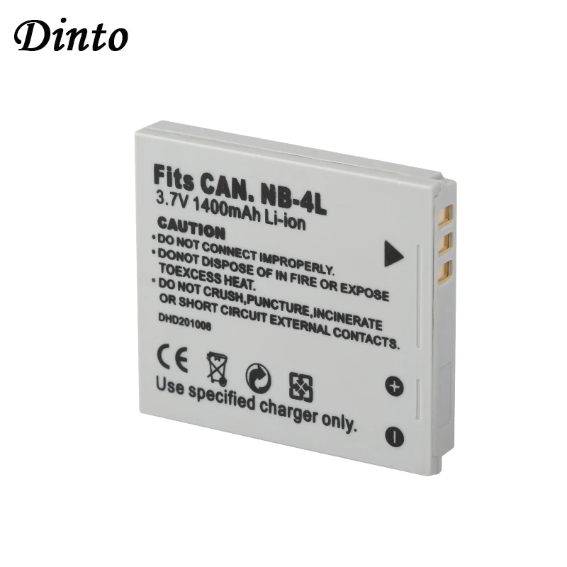 Dinto NB-4L 1400mAh Replacement Digital Camera Li-ion Battery Pack for Canon IXUS 30 40 50 55 60 65 70 75 NB4L NB 4L
Dinto NB-4L 1400mAh Replacement Digital Camera Li-ion Battery Pack for Canon IXUS 30 40 50 55 60 65 70 75 NB4L NB 4L