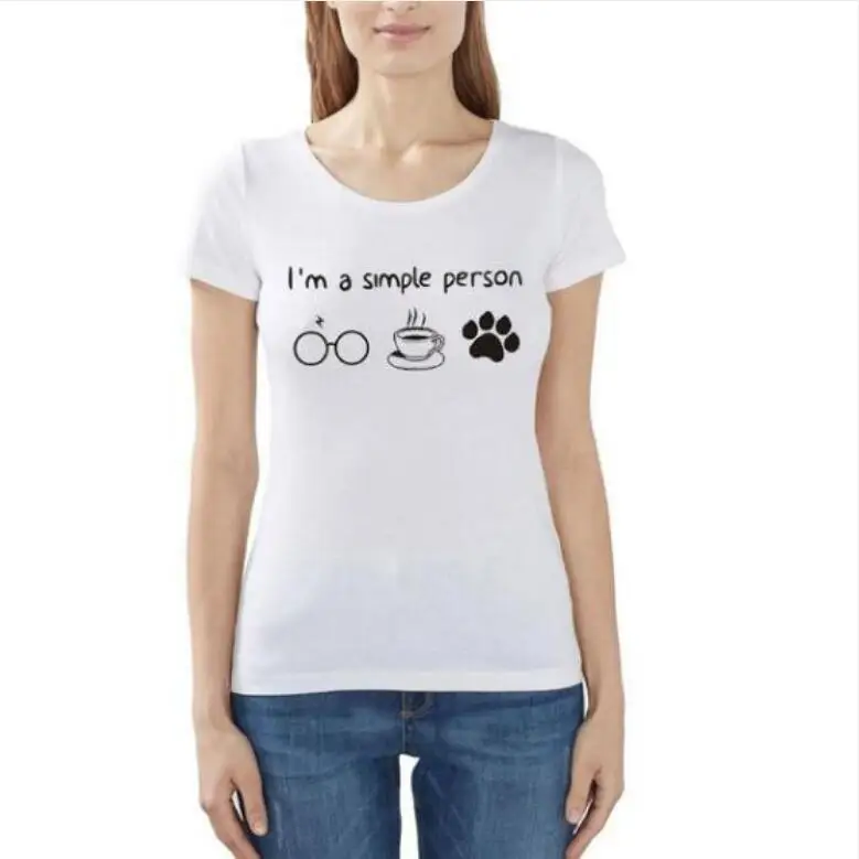 Фото Новая забавная футболка с буквами Женская круглая шея хлопковая летняя принтом