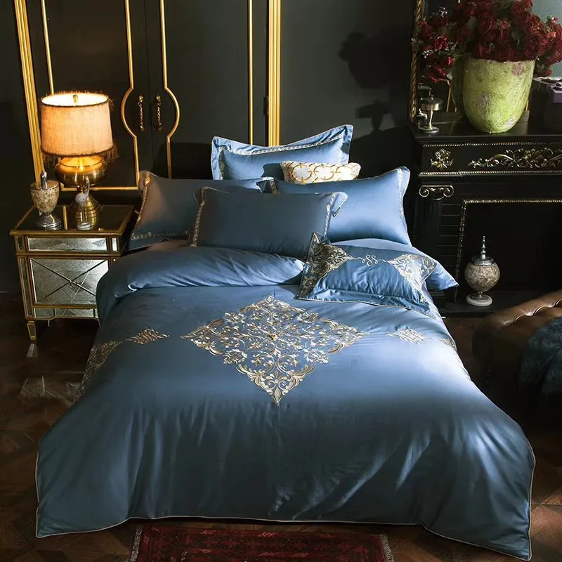 luxury Golden Royal Embroidery 60S Egyptian Cotton Bedding Set Queen King Size Duvet Cover Bed Linen Bed sheet Pillowcases 4pcs
luxury Golden Royal Embroidery 60S Egyptian Cotton Bedding Set Queen King Size Duvet Cover Bed Linen Bed sheet Pillowcases 4pcs
