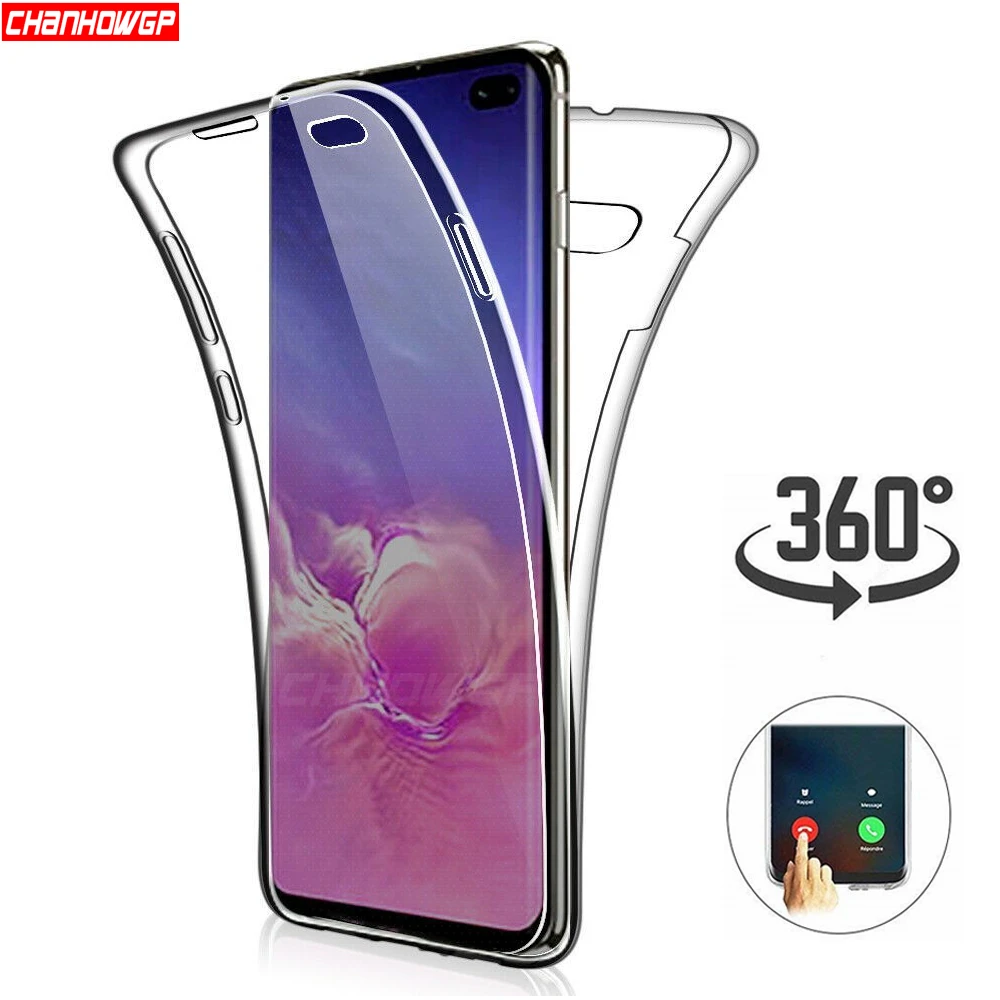 Двойной ТПУ силиконовый сенсорный чехол для Samsung Galaxy S8 S9 S10 Plus A10 A30 A40 A50 M10 M20 2019 J4 J6