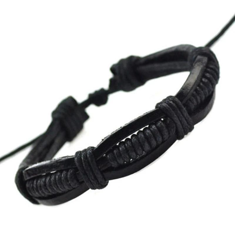 New Punk Hand-woven Fashion Jewelry Leather Braided Rope Wristband Wrap Multilayer Men Cuff Bracelets & Bangles For Women
New Punk Hand-woven Fashion Jewelry Leather Braided Rope Wristband Wrap Multilayer Men Cuff Bracelets & Bangles For Women