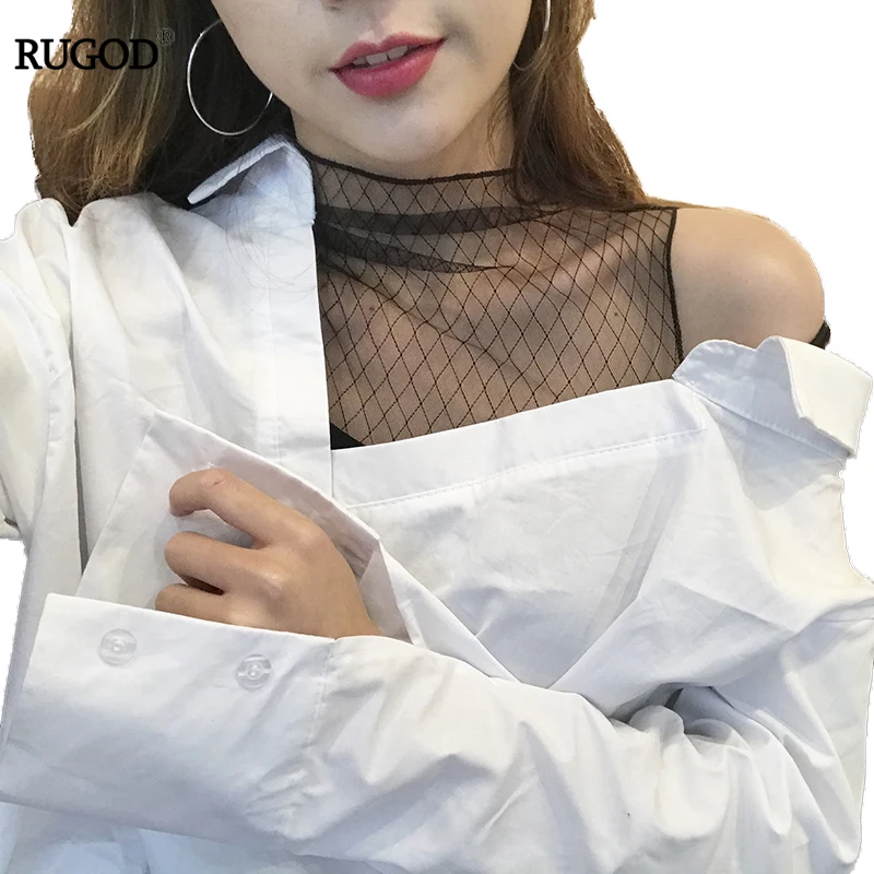 Rugod the newest Korea fashion chic false two gauze off-the-shoulder female cotton shirt V-neck design women tees
Rugod the newest Korea fashion chic false two gauze off-the-shoulder female cotton shirt V-neck design women tees