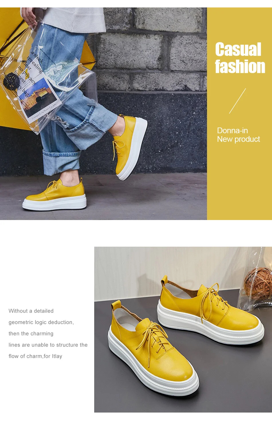 Donna-in Women Flats Shoes Platform Sneakers Shoes Genuine Leather Spring Fashion Sneakers Creepers Lace-up Comfortable Shoes (7)